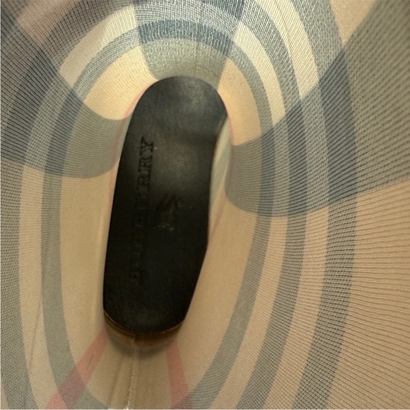 Authentic Burberry Tan, Black, Red, & White Plaid Rain Boots - Picture 2 of 8